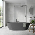 SPC Wall Panelling 4mm Light Grey Concrete Waterproof UV Coated 2.42m²