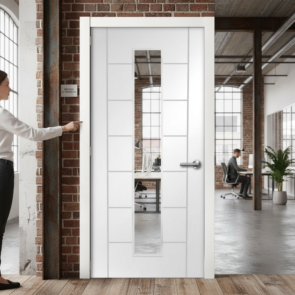 Premium 7 Panel Clear Glazed Door with Toughened Safety Glass and Engineered Construction for Enhanced Stability and Performance