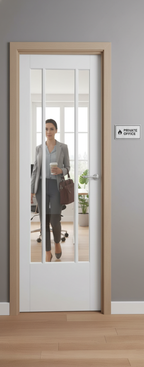 Premium Clear Glazed Fire Door with Engineered Construction and Custom Colour Finishing