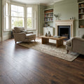 10mm Dark Oak Laminate Flooring with 4V Bevel Edge, Water-Resistant