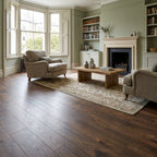 10mm Dark Oak Laminate Flooring with 4V Bevel Edge, Water-Resistant