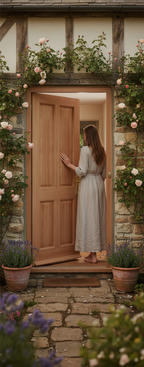 Premium Hardwood Colonial External Door with M&T Construction and Four Raised Panels