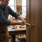 Premium Satin Brass Mitred Knurled Pull Handle 320mm - Stylish and Durable Design for Modern Interiors