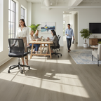 Premium 12mm Laminate Flooring with Cork Underlay - Champagne Oak Finish for Durability and Comfort