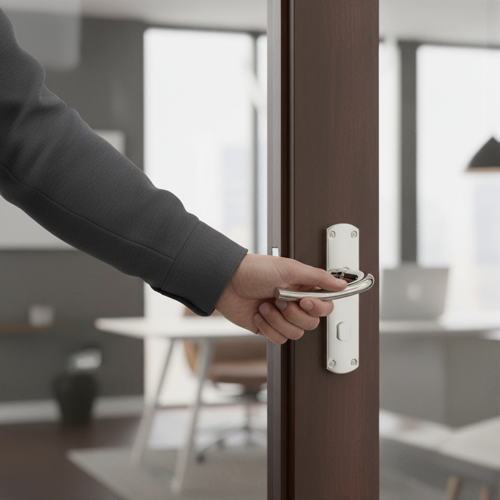Premium Lever Door Handle on Backplate with Durable Finish for Enhanced Security and Style