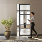 Premium Flush Pocket Door Set with Clear Glazing and No Bottom Track for Space-Saving Design