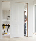 Premium 4 Panel White Internal Door with Engineered Construction and Solid Core for Strength and Stability