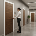 Premium Internal Fully Finished FD30 Walnut Fire Door with Solid Core and 10-Year Warranty