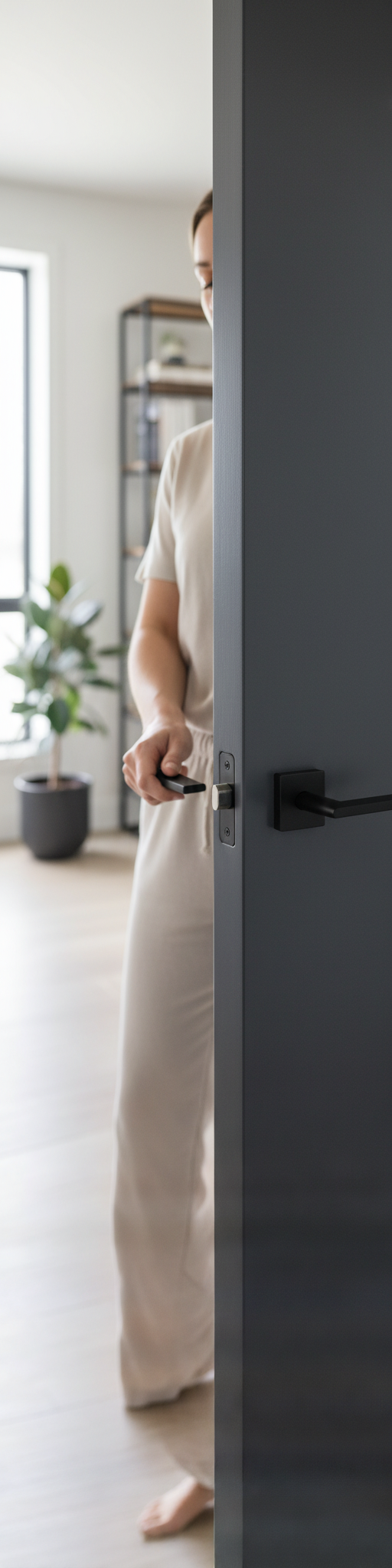 Premium Magnetic Privacy Door Latch for Slimstyle Doors - Secure and Durable Mechanism