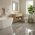 Oak High Gloss Laminate Flooring 8mm Thick Water-Resistant 4V Bevel Edge