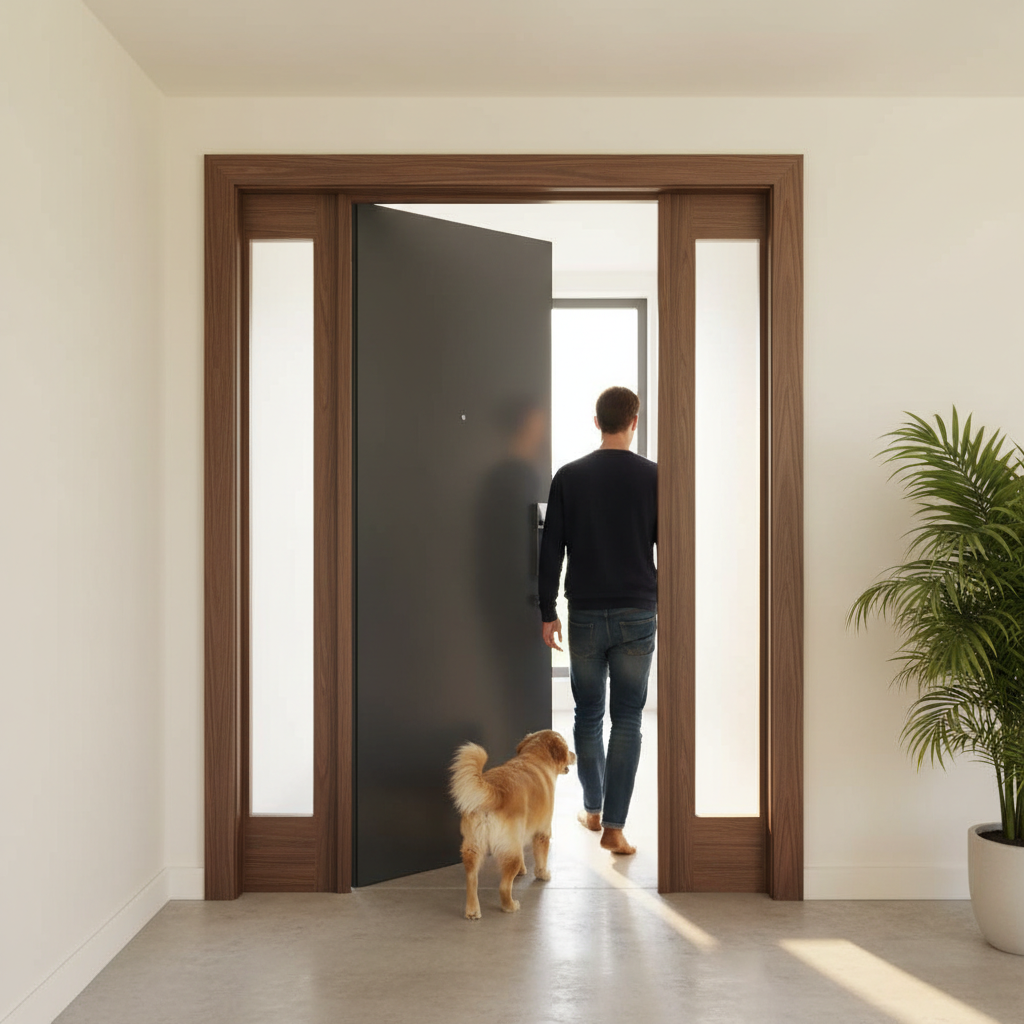 Premium Fully Finished Walnut Door Lining Kit with Removable Door Stop and Solid Core - Dimensions 2077mm & 1000mm Length