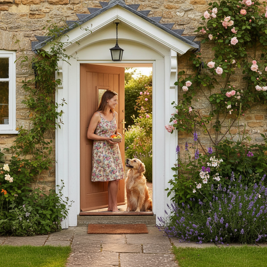 Premium Hardwood External Unfinished Stable Door with Clear Glass Pane and Solid Core Construction - Image 2