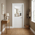 Made-to-Measure White Internal Cottage Door with 1 Light Clear Glass Panel, Primed Finish