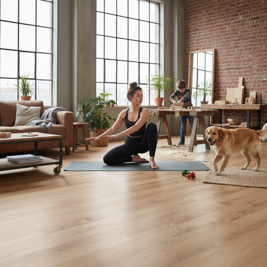 Premium 10mm Laminate Flooring with Water-Resistant Surface for Humid Environments in Various Colors