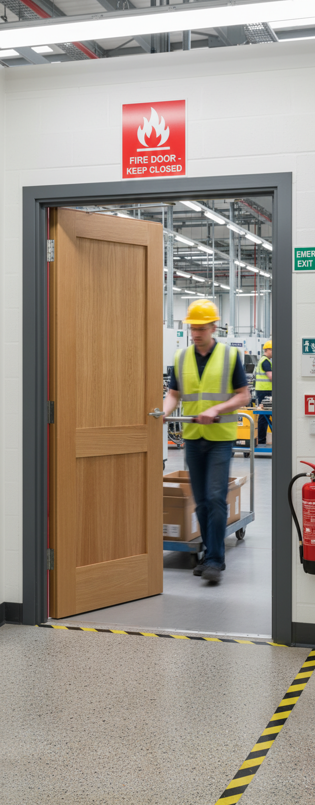 Premium 2 Panel Internal Fire Door - Unfinished, Solid Core, 30 Minutes Fire Rated