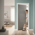 Light Grey Fully Finished Internal Laminate Ladder Door with Versatile Trimming and Lifetime Guarantee - Image 2