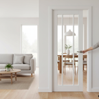 Premium Clear Glazed Internal Door with Solid Pine Core and MDF Finish for Home Renovations