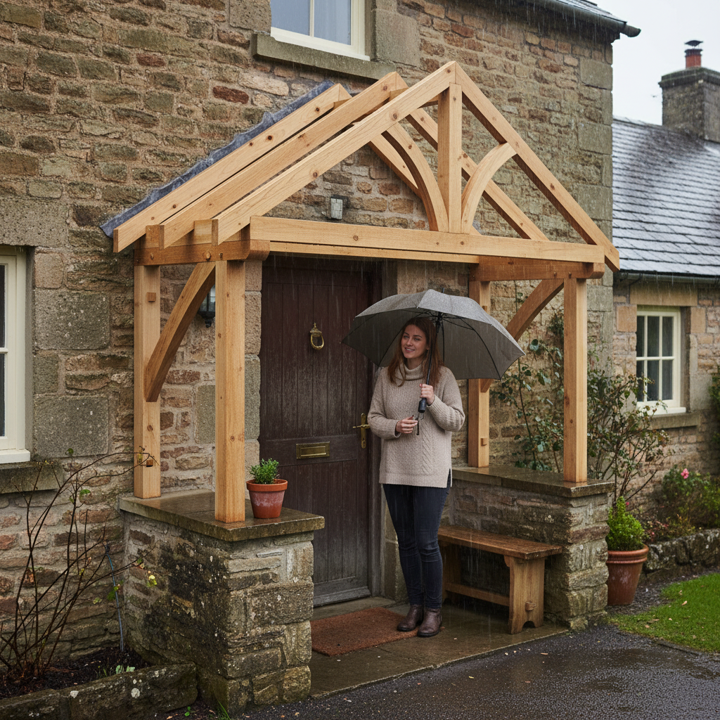 Premium 1600mm Porch Canopy - Classic Apex Design with Customization Options and Lifetime Guarantee