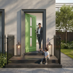 Premium Custom Made 3L External Door with Solid Merbau Hardwood, 44mm Thickness, and Double Glazed Clear Glass