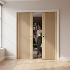 Premium Double Pocket Door Set with Galvanised Steel Frame and Adjustable Jambs for Stylish Interior