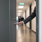 Premium Round Lever Fire Door Handle Set with Satin and Polished Chrome Finish, Includes Hinges and Tubular Latch - Image 2
