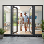 Premium 5ft Slimline External French Door Set with Double-Glazed Units and Modern Grey Finish for Patios and Extensions