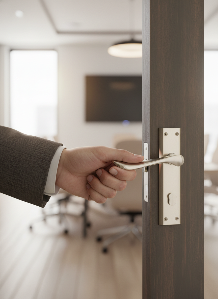 Premium Lever on Backplate - Available in Latch, Keylock, and Bathroom Lock Variants