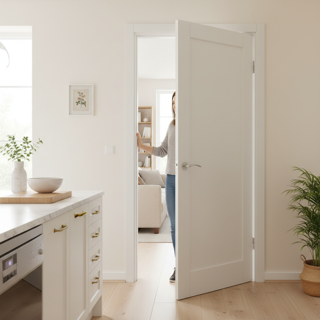 Premium 1 Panel Internal Door with Solid Pine Core and MDF Face, Perfect for Home Renovation