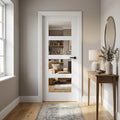 Internal White Shaker Door with 4 Light Clear Glass, Primed, Made-to-Measure