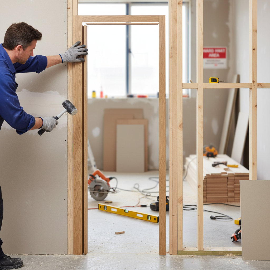 Premium Oak Veneer Fully Finished Door Lining Set with Durable Construction for Perfect Door Fitting