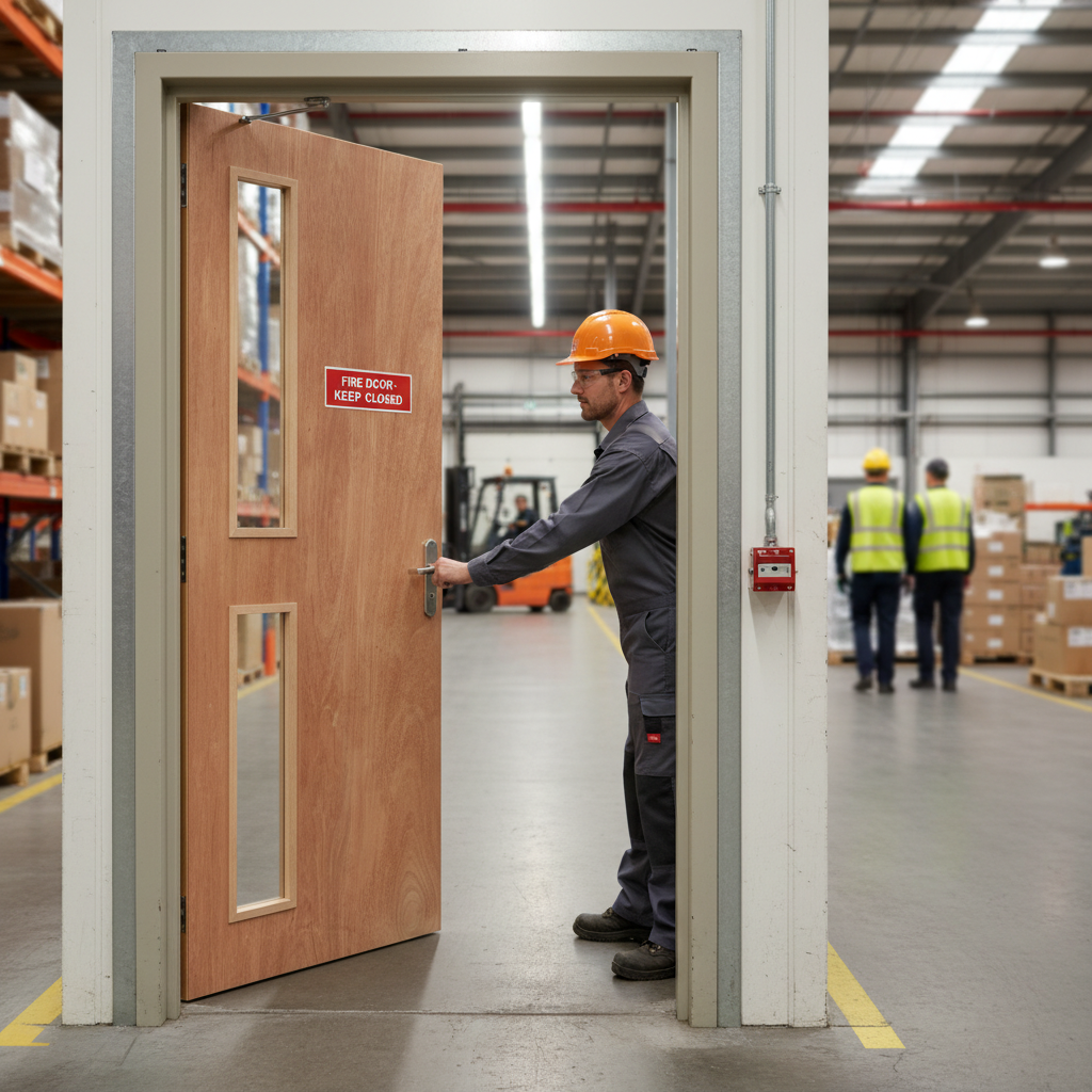 Premium Internal Paint Grade Glazed Fire Door with 30-Minute Fire Rating and Customizable Finish