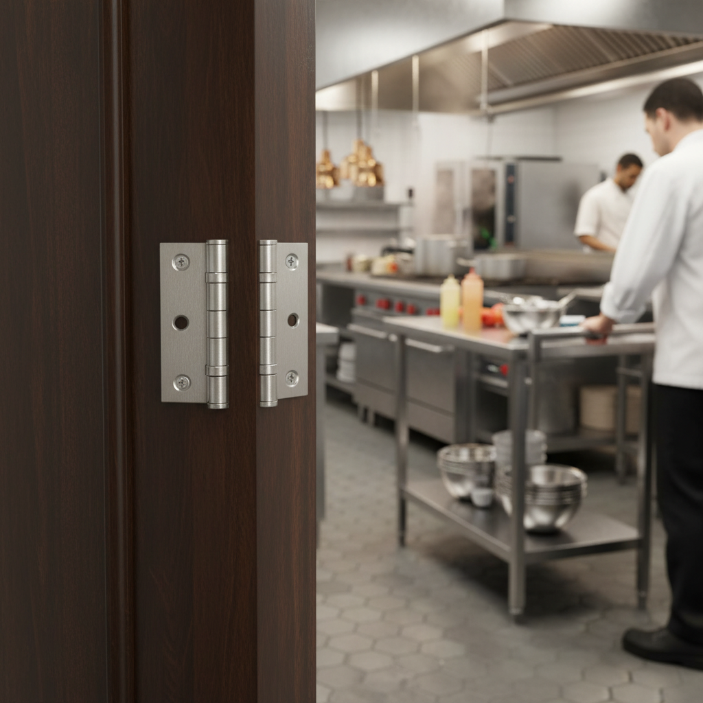 Premium 75mm (3 Inches) Ball Bearing Butt Hinge Pair - Satin Nickel Finish for Contemporary Doors