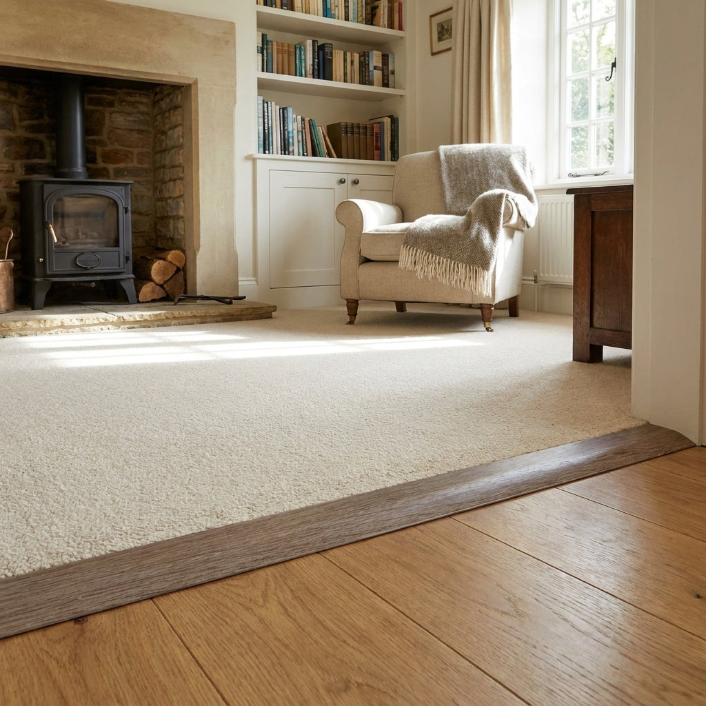 Self-Adhesive Grey Oak Adapting Door Profile 900mm for 2-18mm Thickness