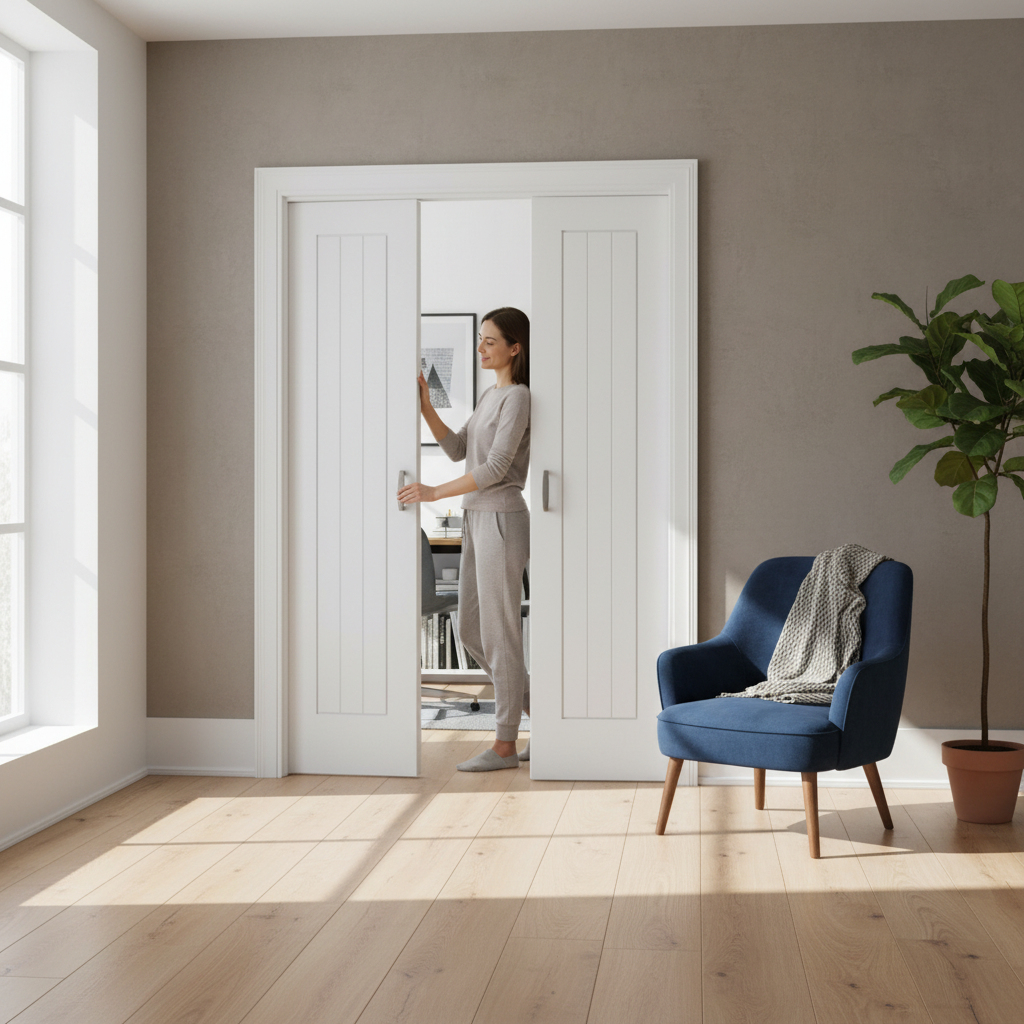 Premium Internal Primed Bi-fold Cottage Door with Semi-Solid Core and Double Coat Finish