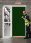 Premium Tongue and Groove External Fire Door Set with Sidelight - 30 Minute Fire Resistance and High Durability