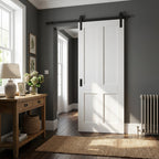 Sliding Door - White Internal Primed Victorian Shaker 4 Panel Solid Core