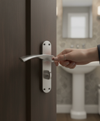 Premium Bathroom Lock with Lever Handle on Backplate - Multiple Variations Available for Enhanced Security and Accessibility