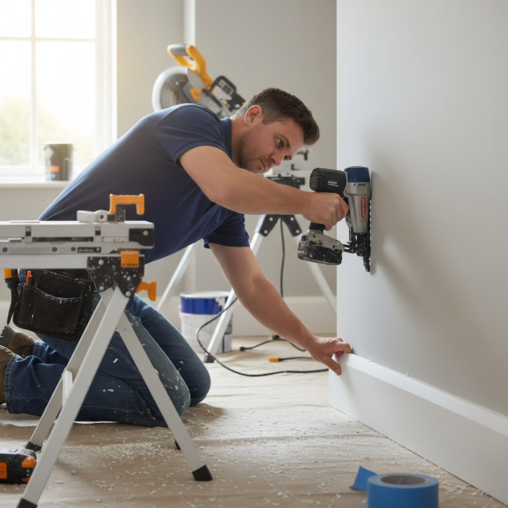 Premium White Chamfered Skirting Board - Durable MDF, Pre-Primed, 12 Metres with Two Size Options