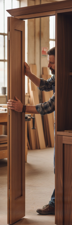Premium Oak Internal Bifold Door with Engineered Solid Core and Unfinished Surface for Custom Finishing