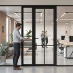 Premium Industrial Style 4L Door with Fixed Demi Panel for Modern Interiors - High-Quality Professional Grade for Industrial and Commercial Applica...