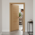 Premium Fully Finished Internal Oak Door with Contrasting Veneers and Solid Core Construction