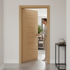 Premium Fully Finished Internal Oak Door with Contrasting Veneers and Solid Core Construction