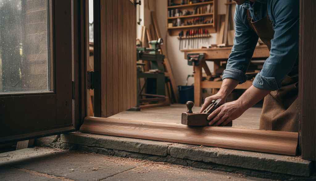 Premium Hardwood External Weather Bar for Doors - Oak & Meranti, 915mm Length for Draught and Water Prevention