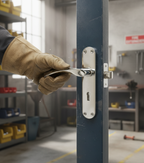 Premium Lever Handle on Backplate with Key Lock and Polished Chrome Finish - Durable and Versatile for Home Security