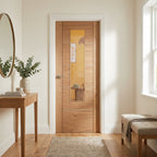 Internal Oak Door, Fully Finished, Venice Design, 1 Light Clear Glass
