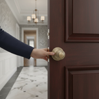 Round Reeded Mortice Fire Door Knob Set with Antique Brass Finish and 10-Year Mechanical Guarantee for Safety and Style -...
