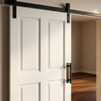 White Internal Sliding Door - Primed Finish, Solid Core, 4 Panel Design - detail view