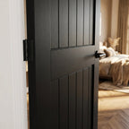 Internal Bi-fold Door, Jet Black, Fully Finished, 3 Panel, Industrial Style - detail view