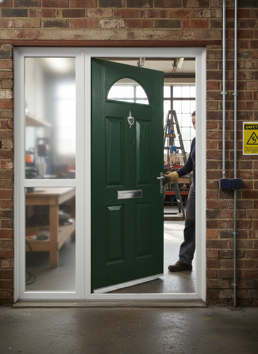 Premium External Glazed Fire Door Set with Sidelight - 30 Minute Fire Resistance and Versatile Color Options