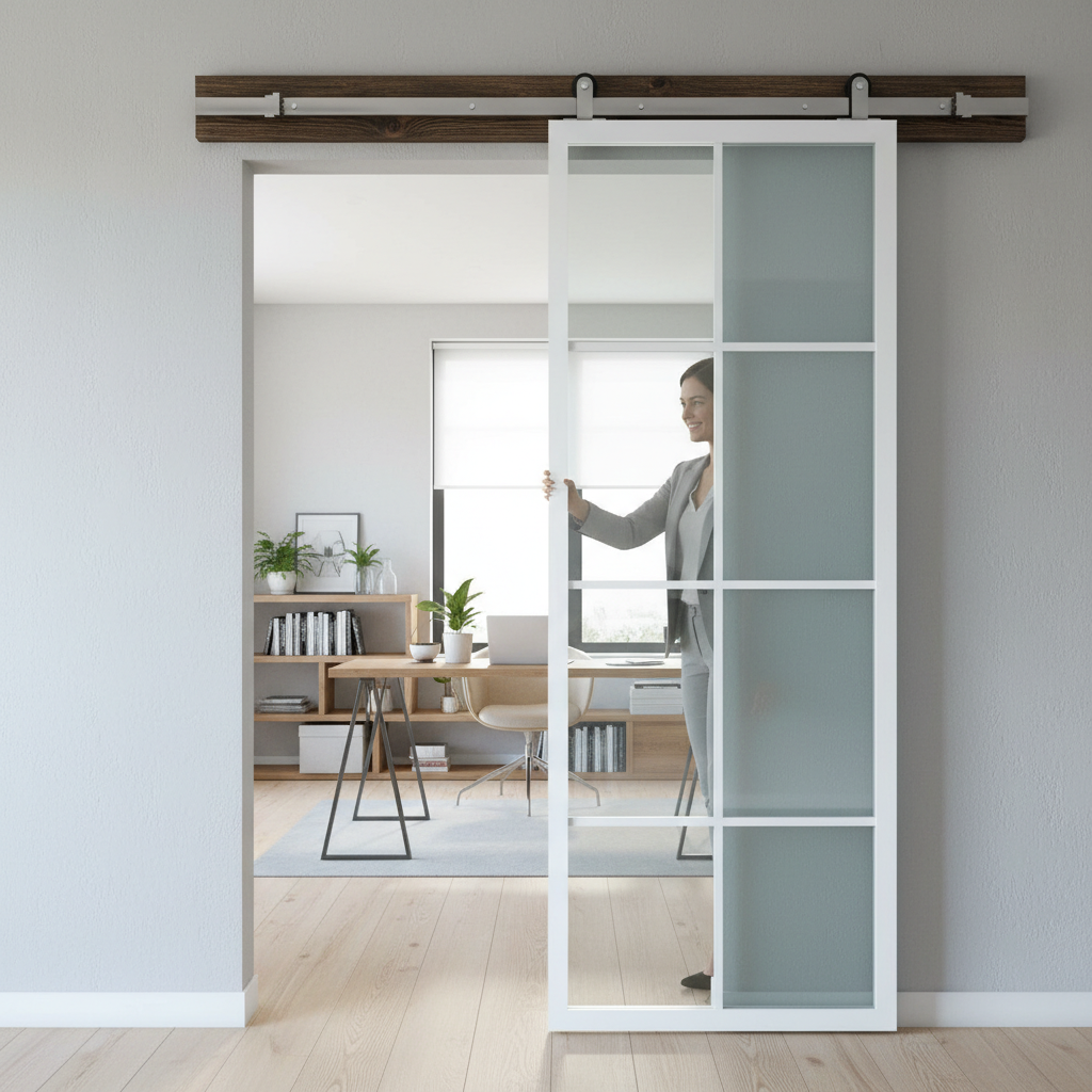 Premium Heavy Duty Stainless Steel Sliding Top Hung Door Track System for Single Doors - 2000mm & 3000mm Lengths with Soft Close Option